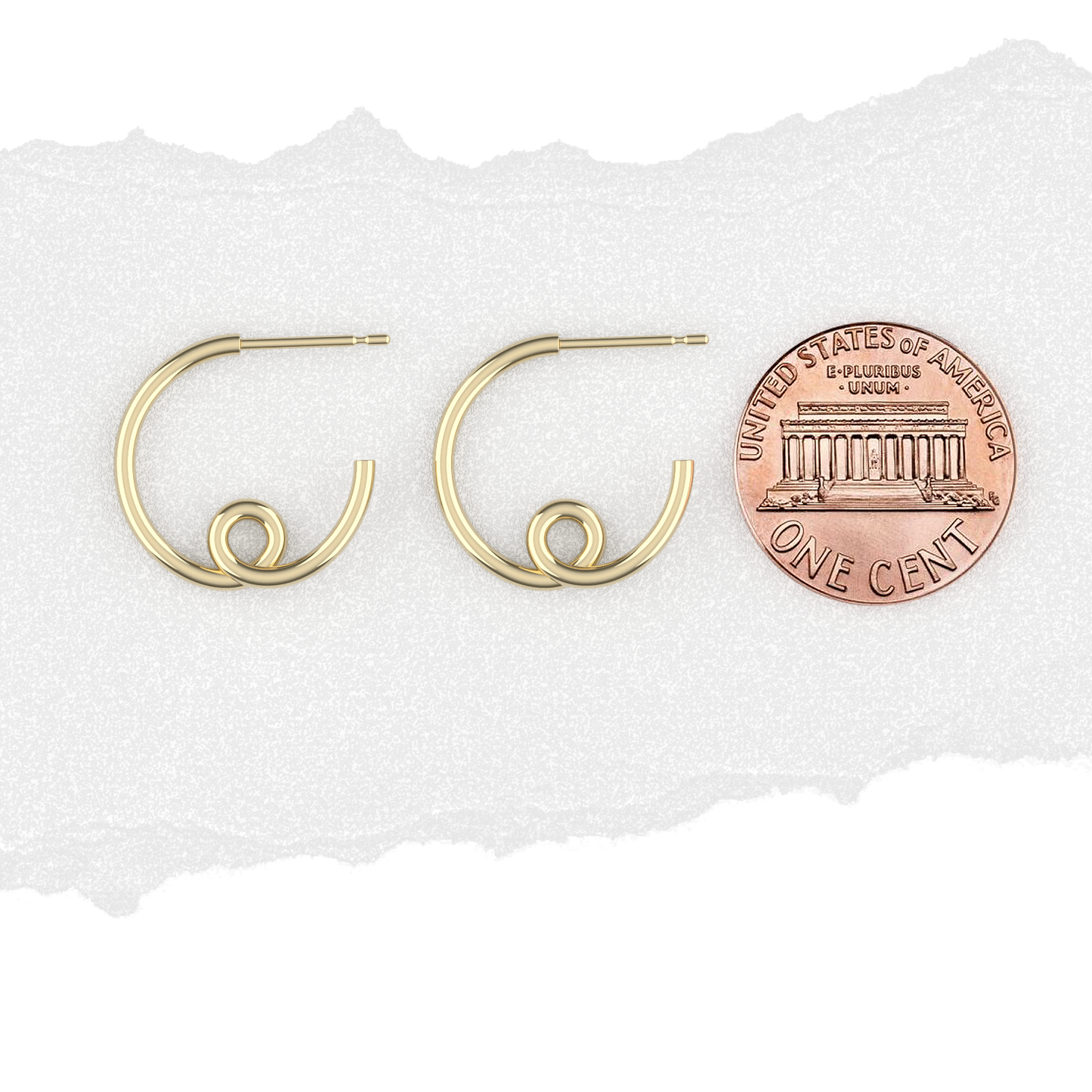 14K Yellow Gold Small Loopy Earrings