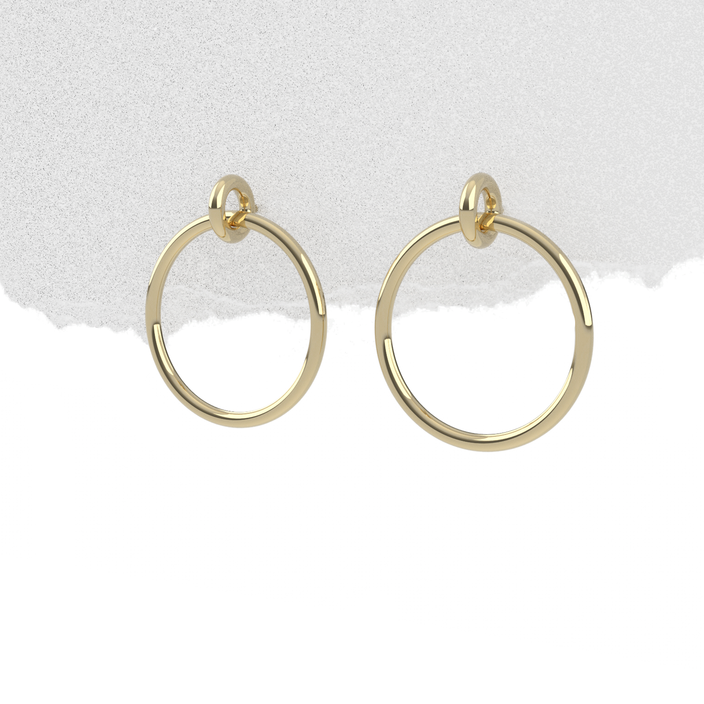 14K Yellow Gold Pure Radiance Large Hoop Earrings