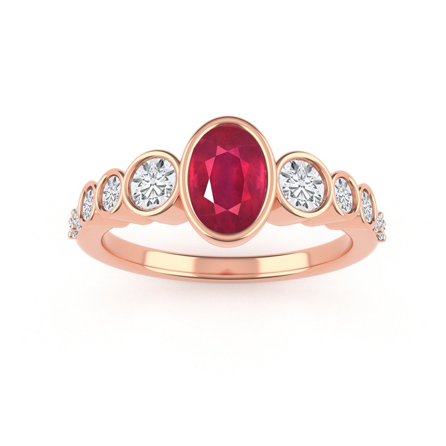 Rosefire Ring | Lab Ruby & Diamond