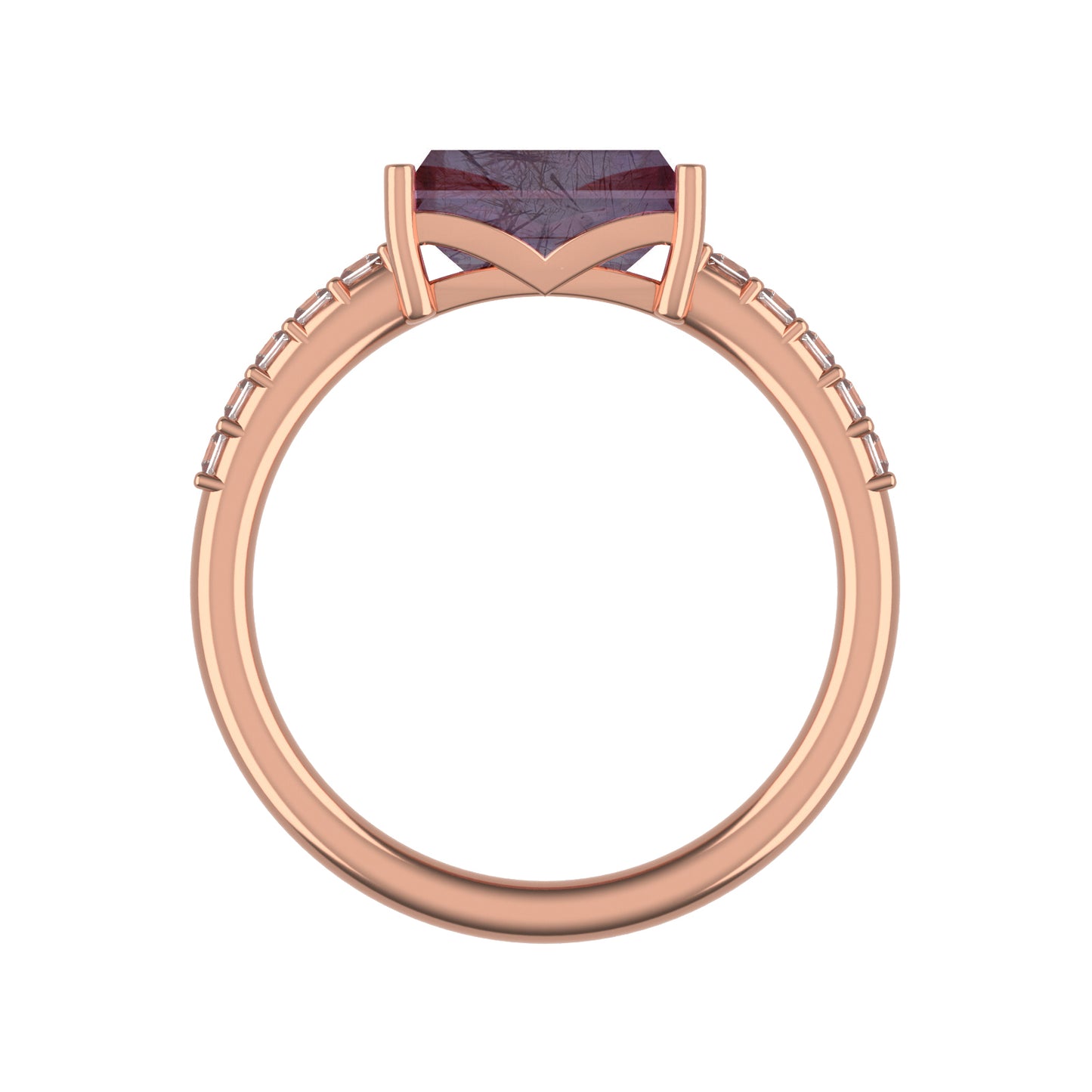 Lucky Seven Ring | Amethyst & Diamond