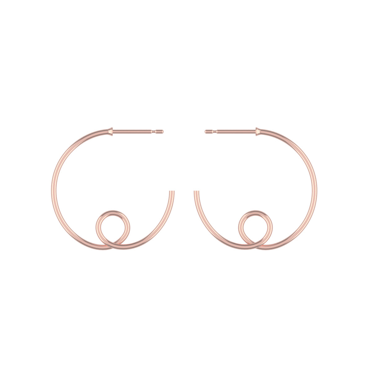 14K Yellow Gold Large Loopy Earrings