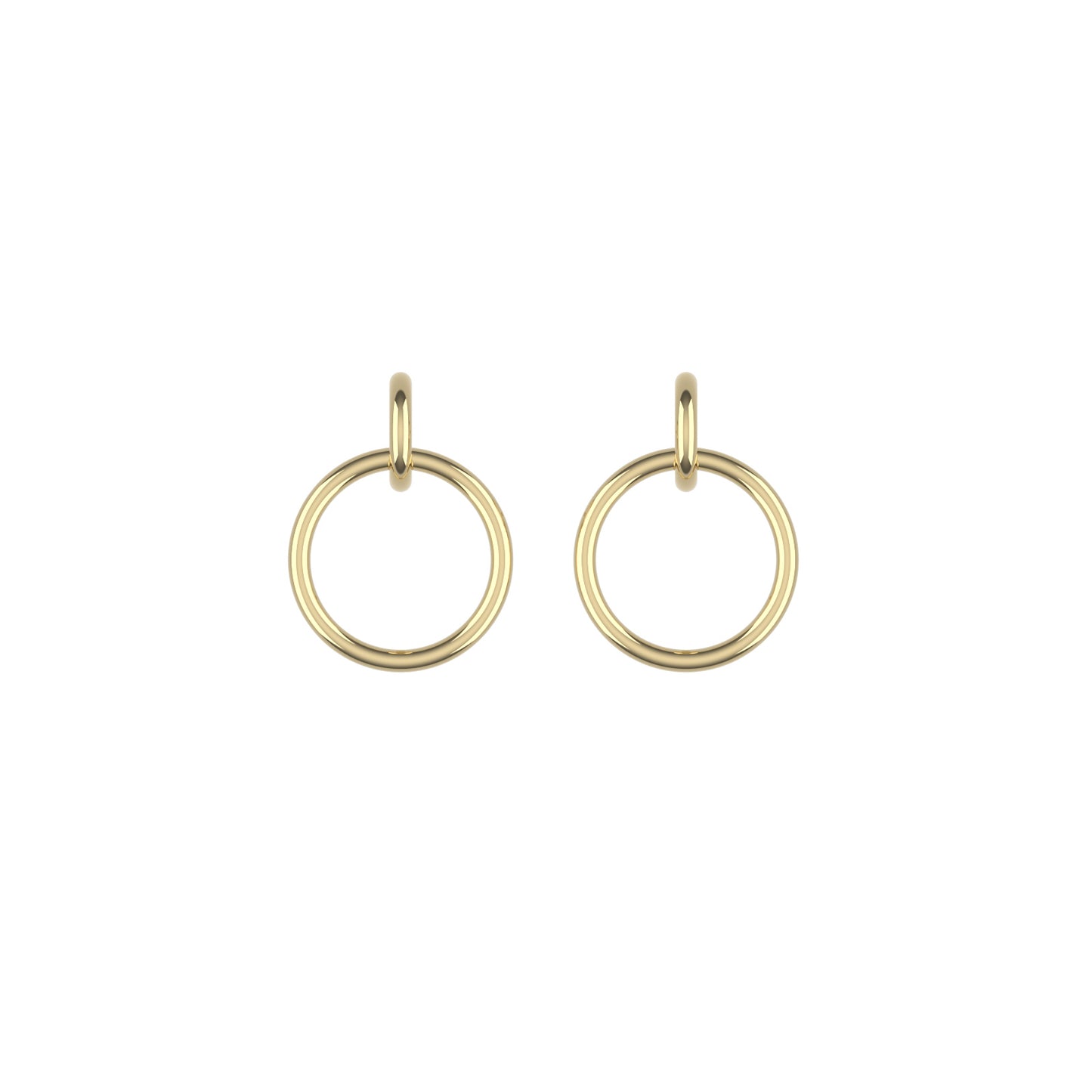 14K Yellow Gold Pure Radiance Medium Hoop Earrings