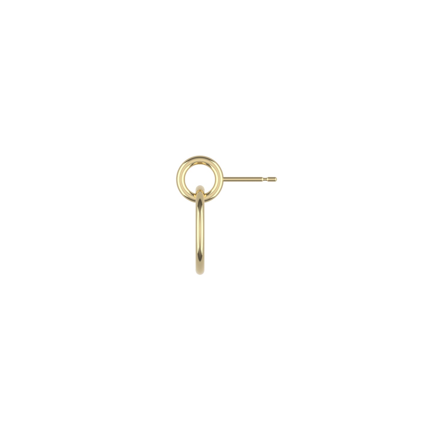 14K Yellow Gold Pure Radiance Medium Hoop Earrings