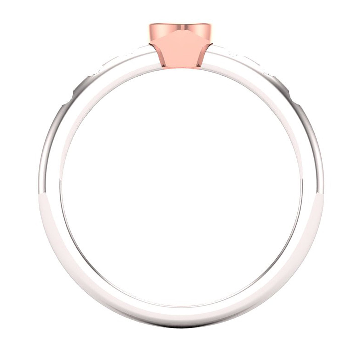 pink trillion cut tourmaline ring front