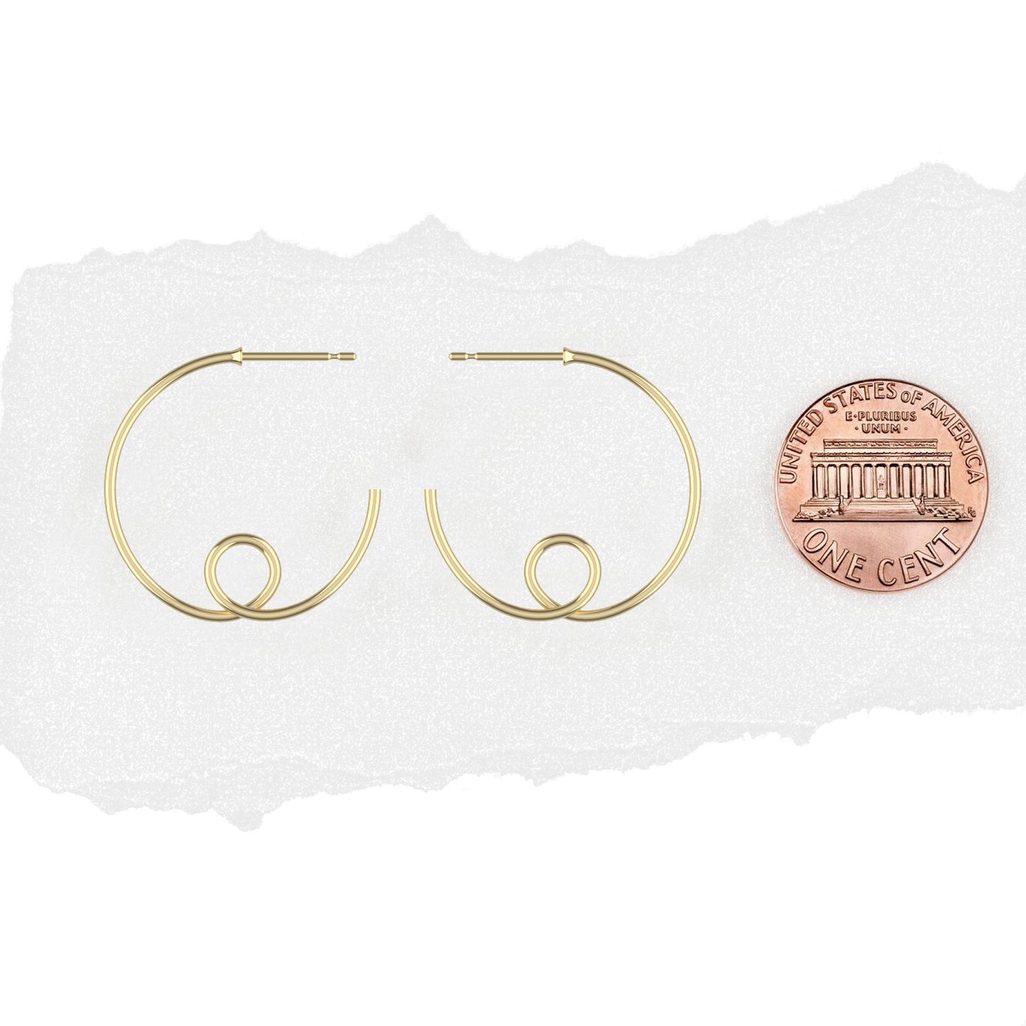 14K Yellow Gold Large Loopy Earrings