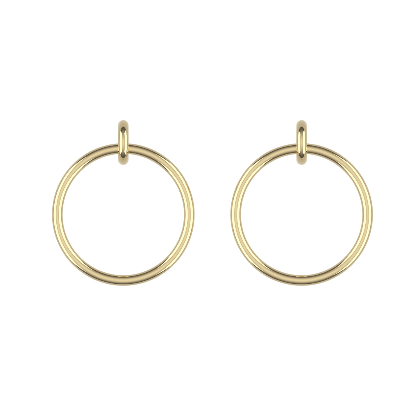 14K Yellow Gold Pure Radiance Large Hoop Earrings