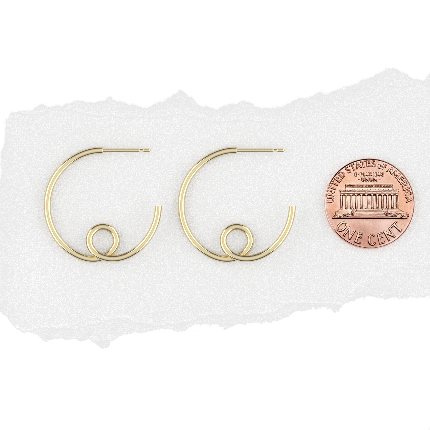 14K Yellow Gold Large Loopy Earrings