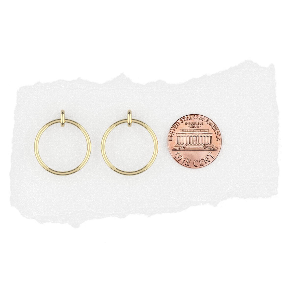 14K Yellow Gold Pure Radiance Large Hoop Earrings