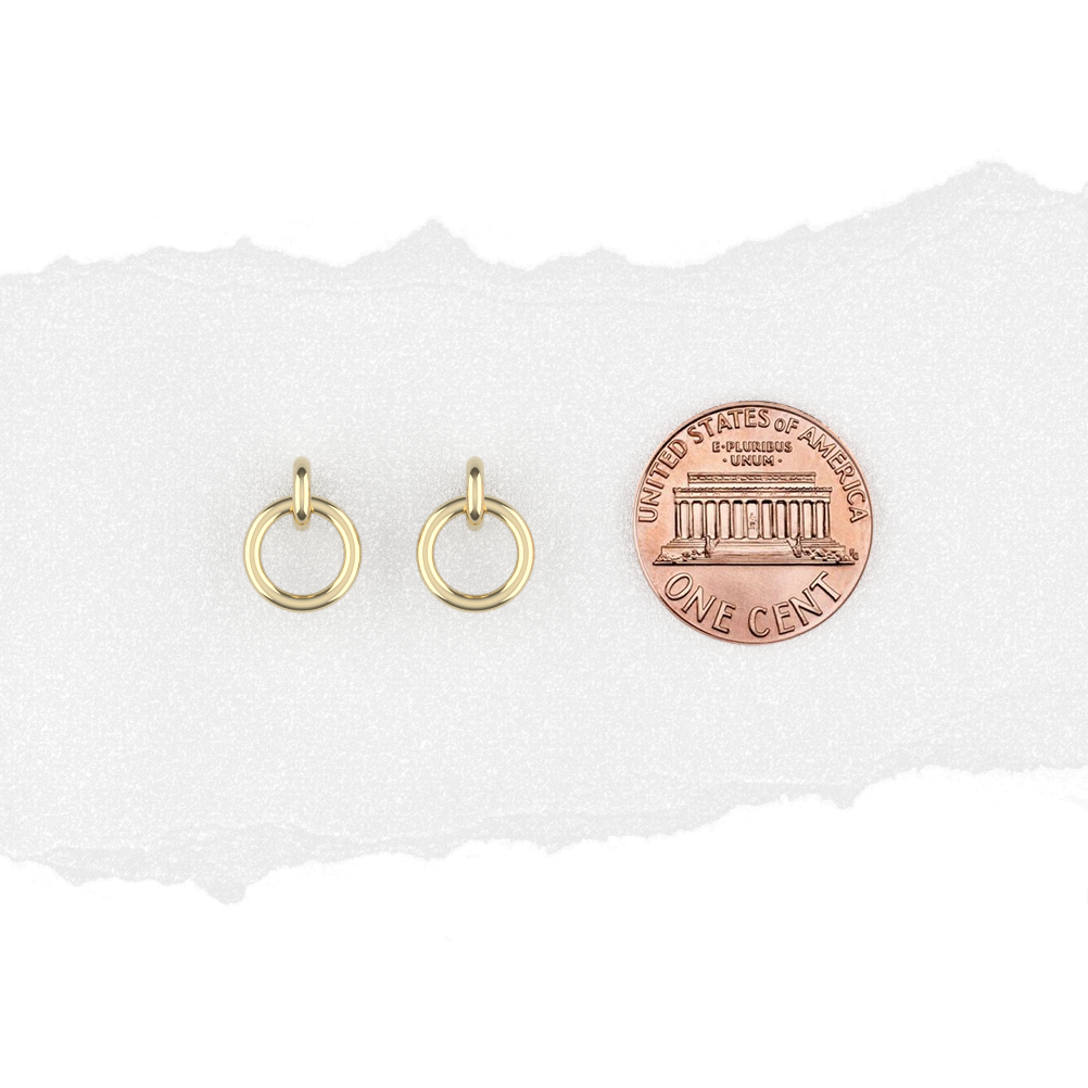 14K Yellow Gold Pure Radiance Small Hoop Earrings