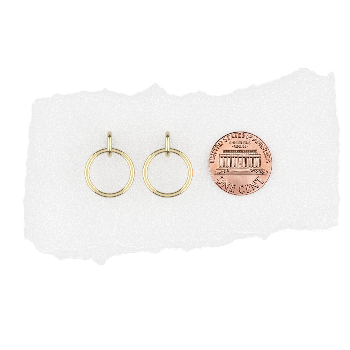 14K Yellow Gold Pure Radiance Medium Hoop Earrings