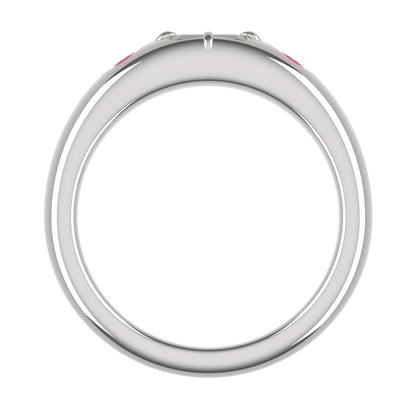 Arden Pinky Ring | Green Beryl & Ruby