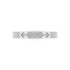 14K White Gold Five Stone Princess Cut Diamond Band