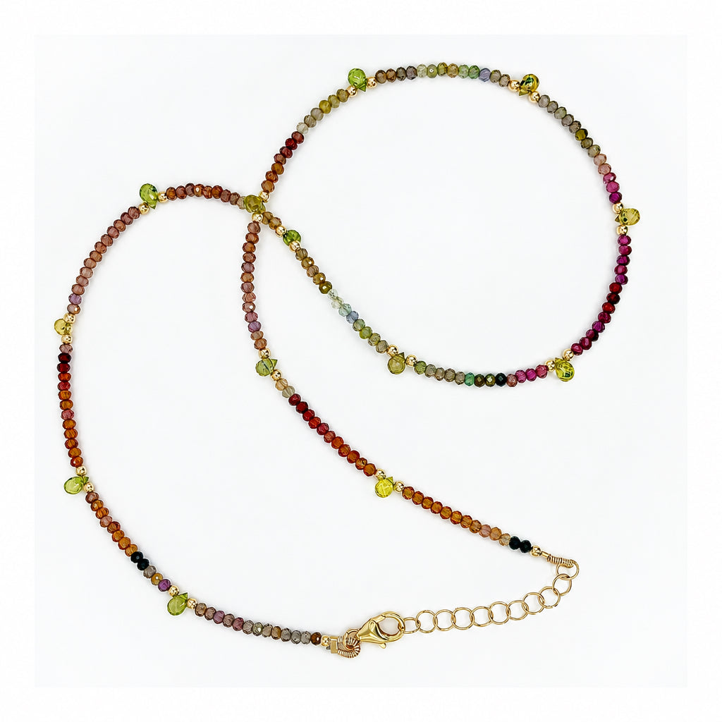 Fall Foliage Necklace | Multi Color Sapphire