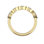 14K Yellow Gold Garnet Droplet Band