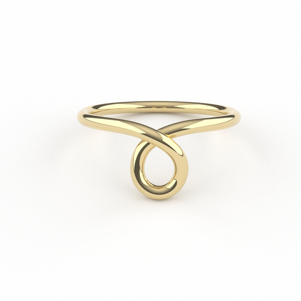 14K Yellow Gold Loopy Ring