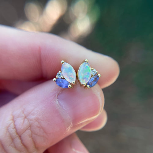 14K Yellow Gold Firefly Earrings