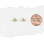 14K White Gold Loopy Stud Earrings