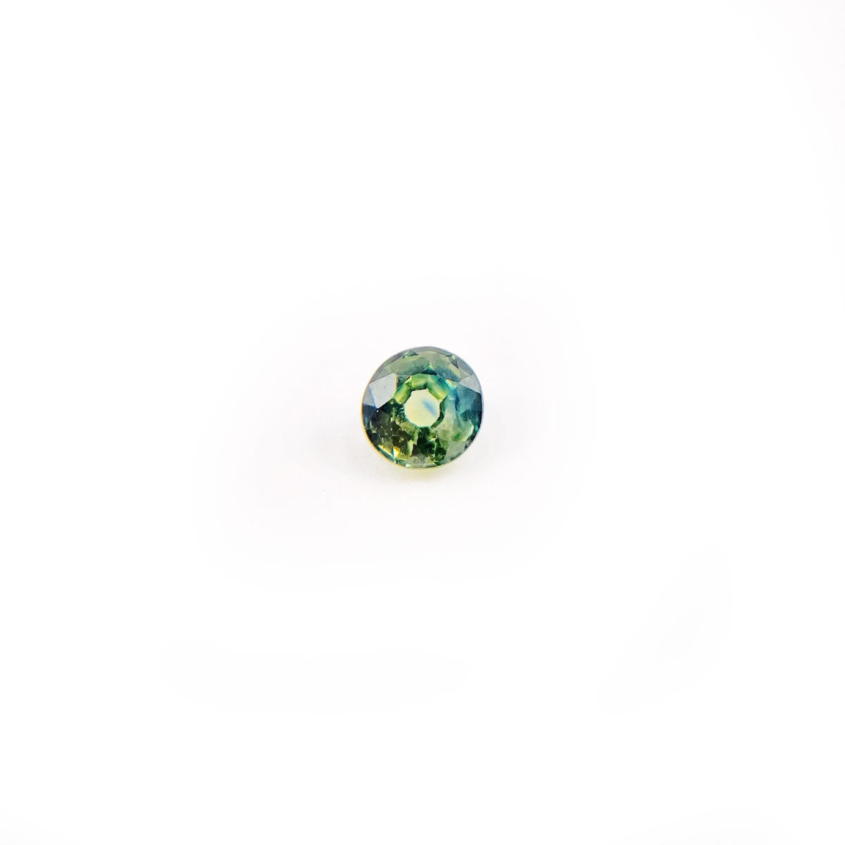 Round Green Parti Sapphire for Custom Work