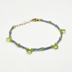 Starlit Periwinkle Bracelet | Tanzanite, Peridot & Lemon Quartz