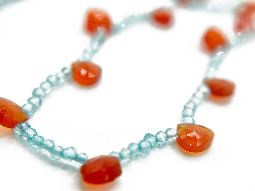 Summer's End Necklace | Apatite and Carnelian