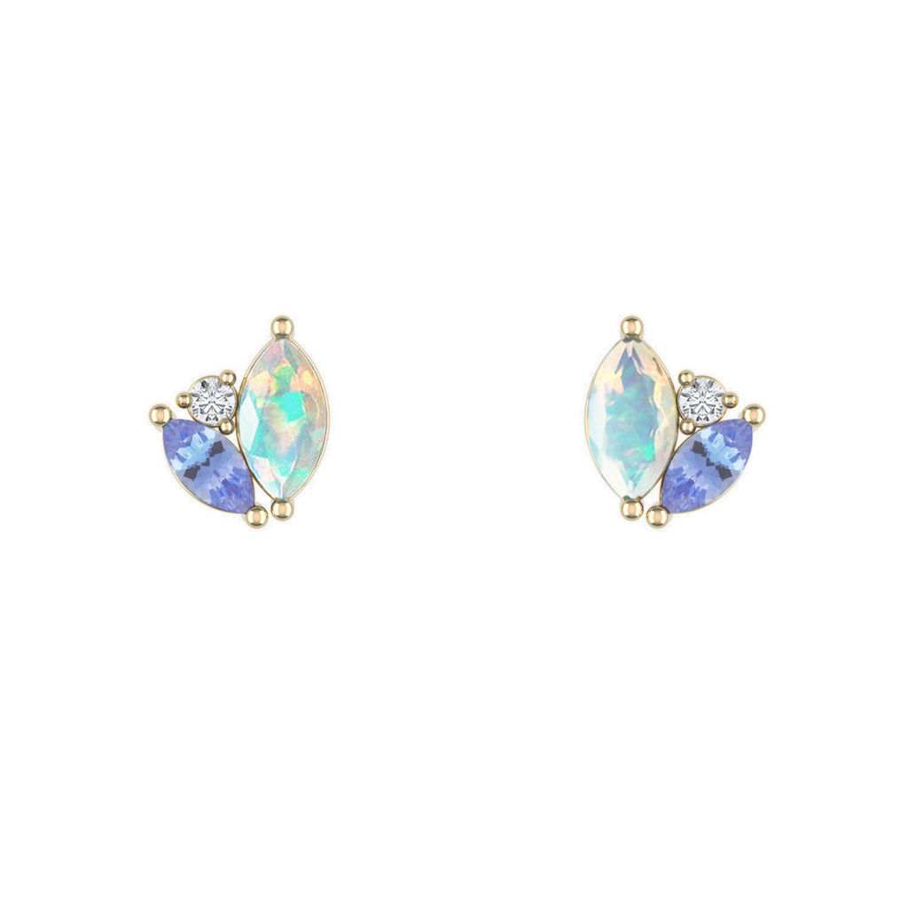 14K Yellow Gold Firefly Earrings