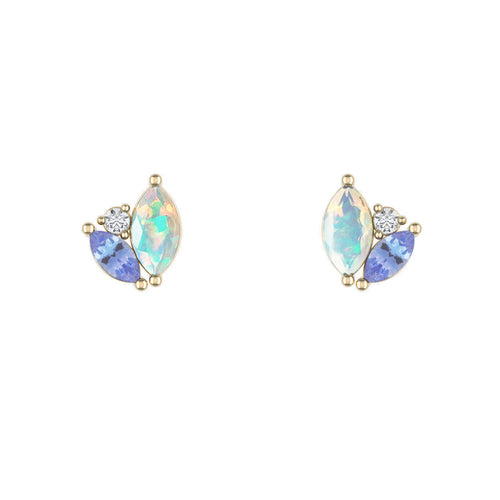 14K Yellow Gold Firefly Earrings