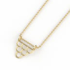 14K Yellow Gold Fish Scales Necklace