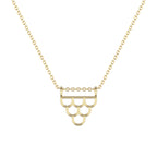 14K Yellow Gold Fish Scales Necklace