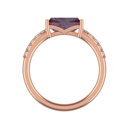 Lucky Seven Ring | Amethyst & Diamond