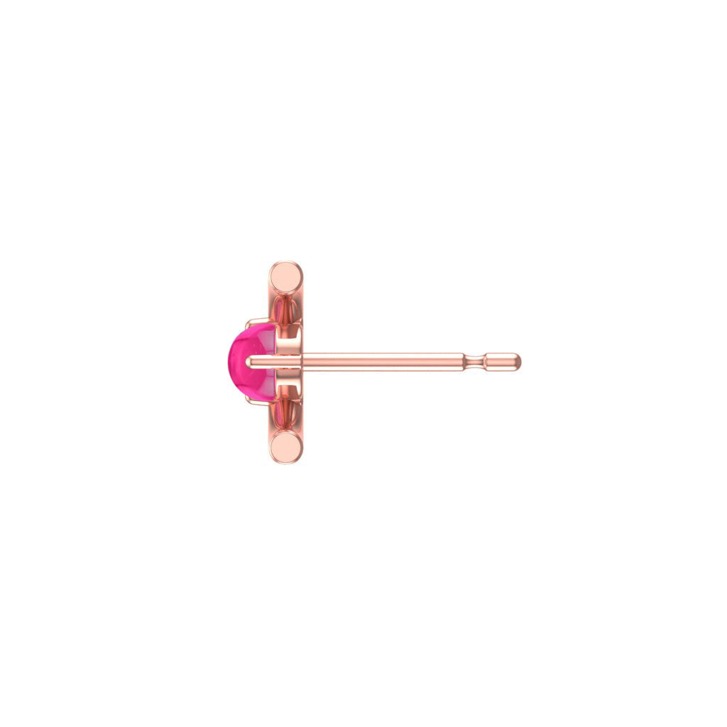 14K RoseGold Macaroni Stud Earrings