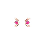 14K RoseGold Macaroni Stud Earrings