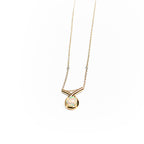14K Yellow Gold Loopy Opal Necklace
