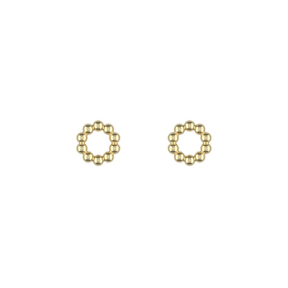 Mini Beaded Circle Stud Earrings