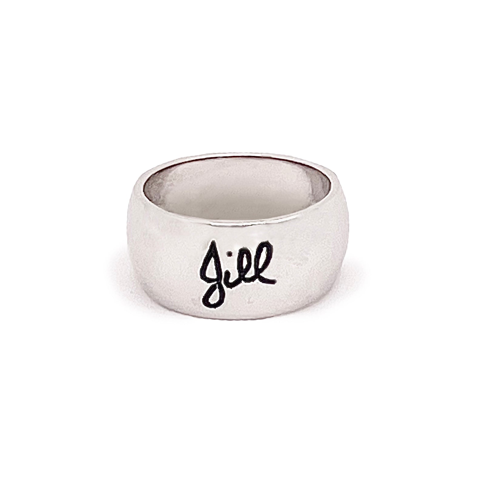 14K White Gold Personalized Cigar Band