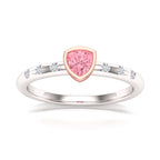pink trillion cut tourmaline ring angle