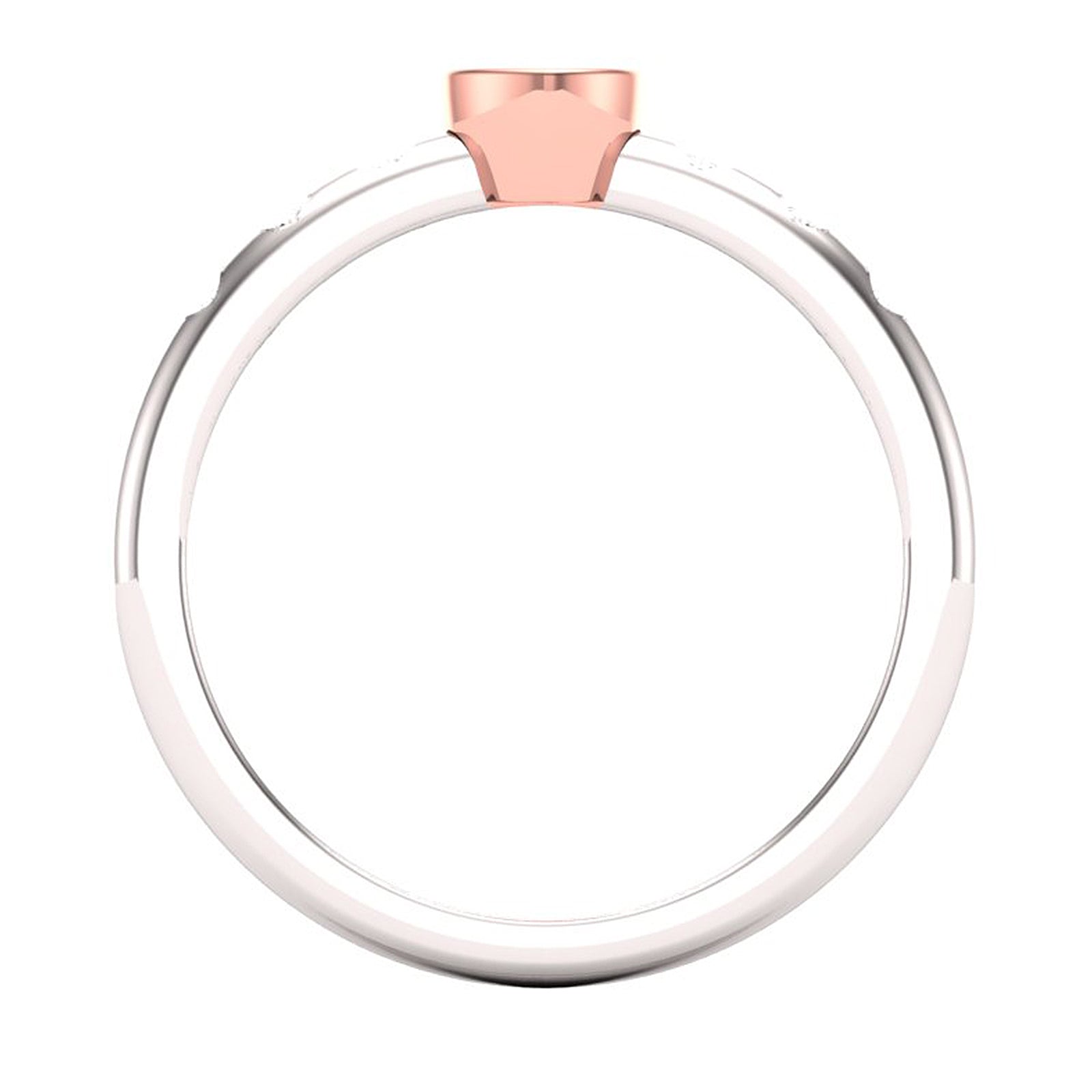pink trillion cut tourmaline ring front