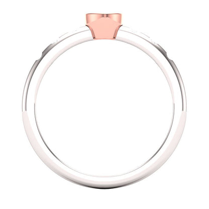 pink trillion cut tourmaline ring front