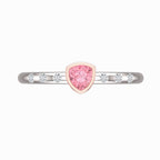 pink trillion cut tourmaline ring top