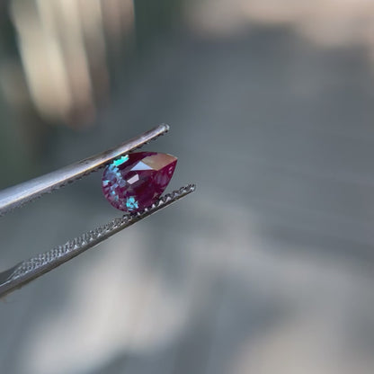 Pear Cut Lab Alexandrite for Custom Work