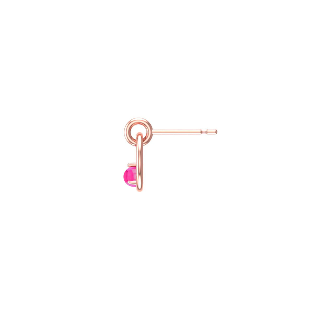 14K Rose Gold Pure Radiance Small Hoop Earrings