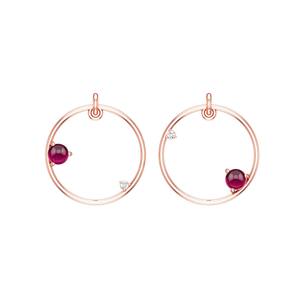 14K Rose Gold Pure Radiance Large Hoop Earrings
