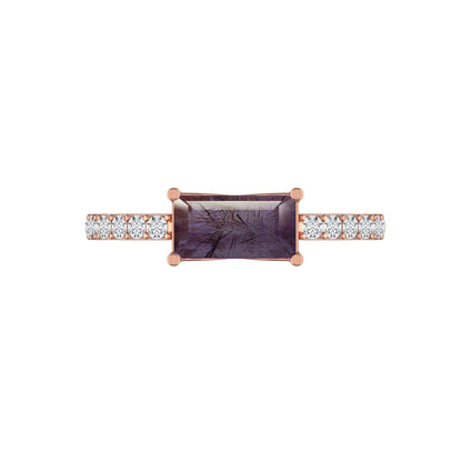 Lucky Seven Ring | Amethyst & Diamond