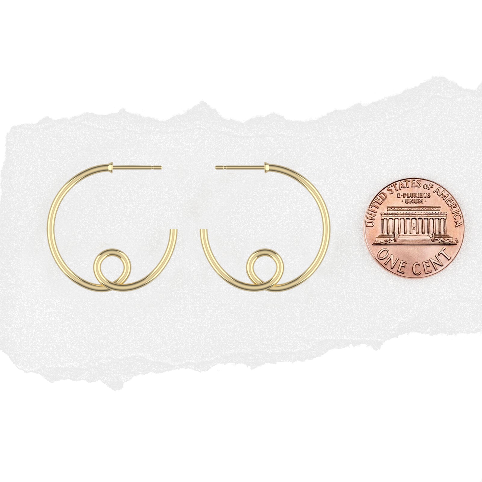 14K Yellow Gold Large Loopy Earrings