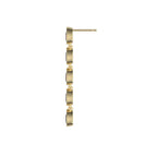 14K Yellow Gold Garnet Droplet Dangle Earrings