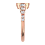 14K Rose Gold Lab Ruby and Diamond Band
