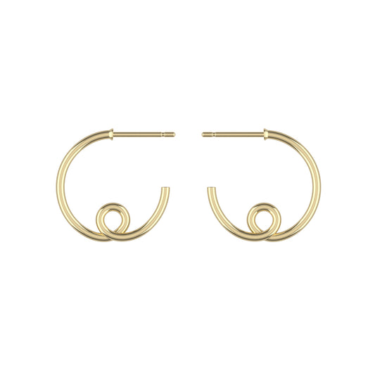 14K Yellow Gold Small Loopy Earrings