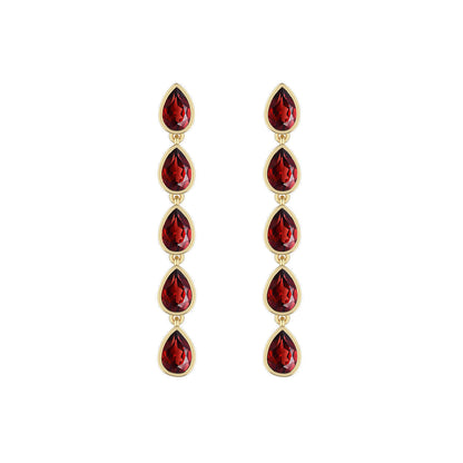 Kindred Dangle Earrings | Mozambique Garnet