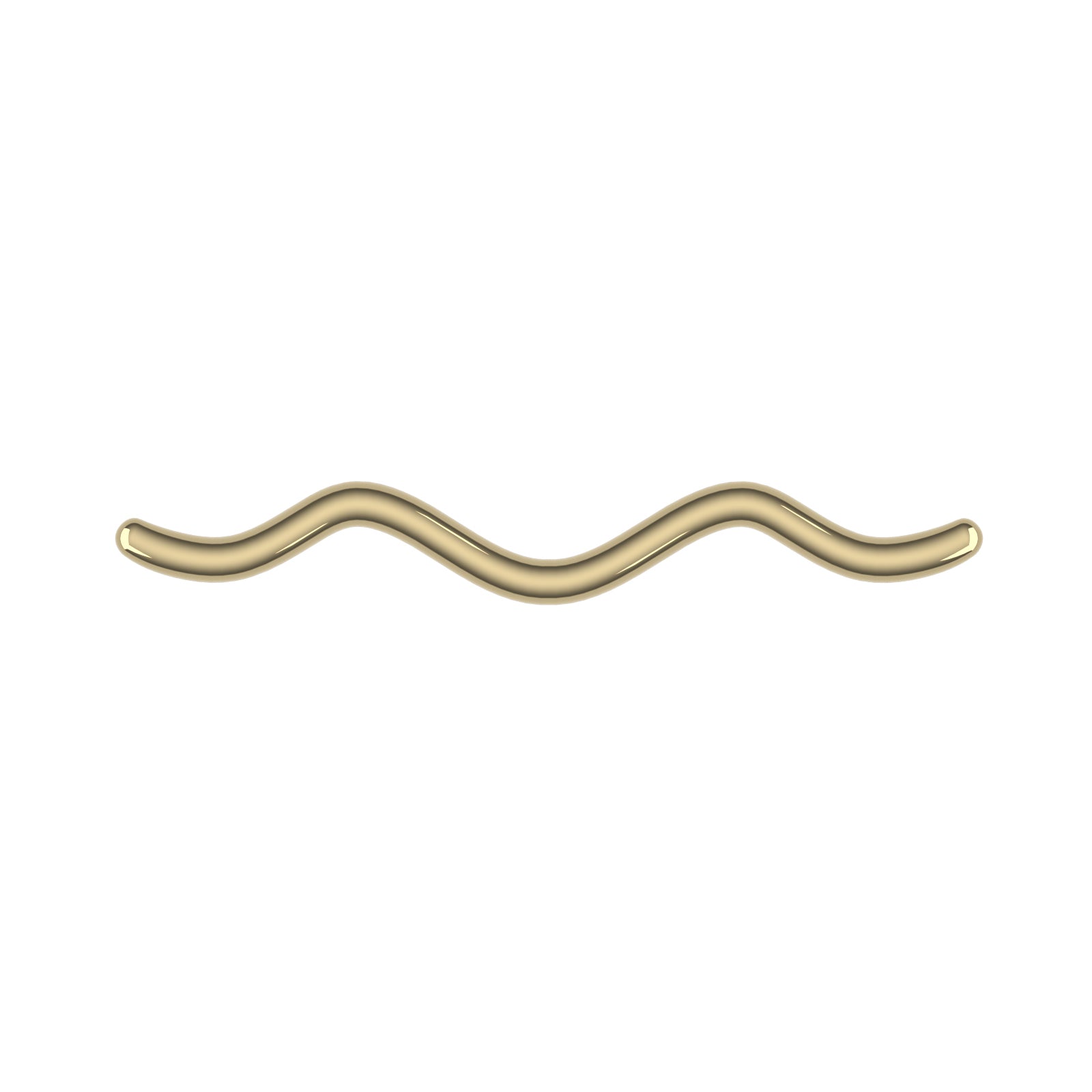 14K Yellow Gold Squiggle Ear Climber